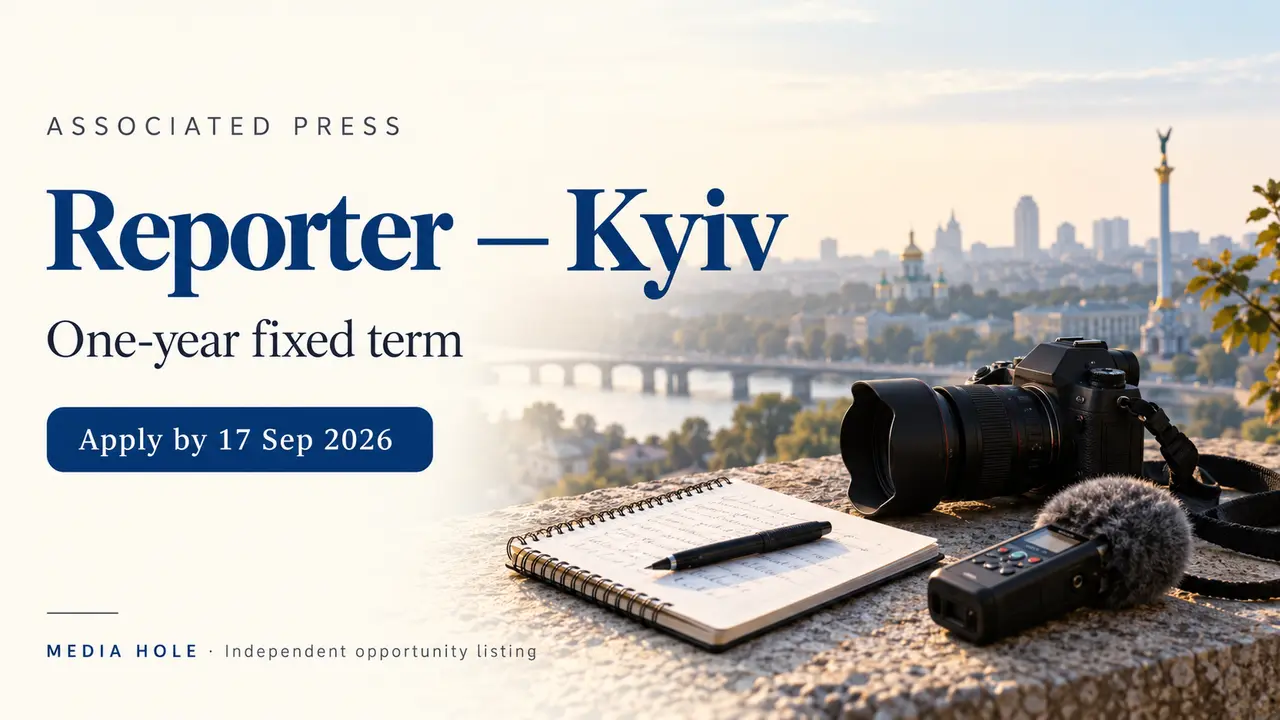 Associated Press Reporter Job 2026 — Kyiv, One-Year Fixed Term