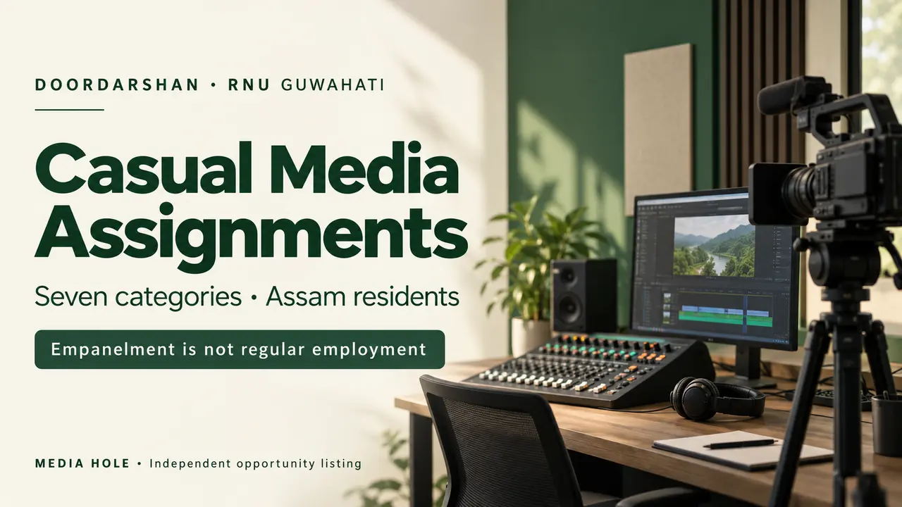 DDK Guwahati Casual Media Empanelment 2026 — Seven Categories