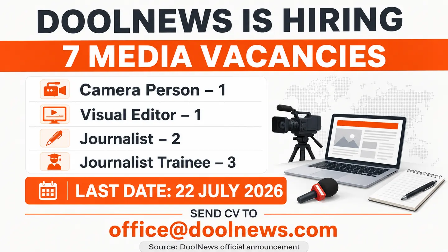 DoolNews Hiring Camera Person, Visual Editor and Journalists: Kerala