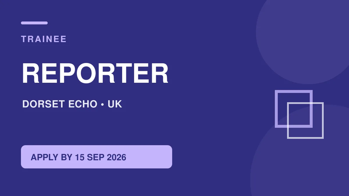 Dorset Echo Trainee Reporter – UK | Apply by 15 September