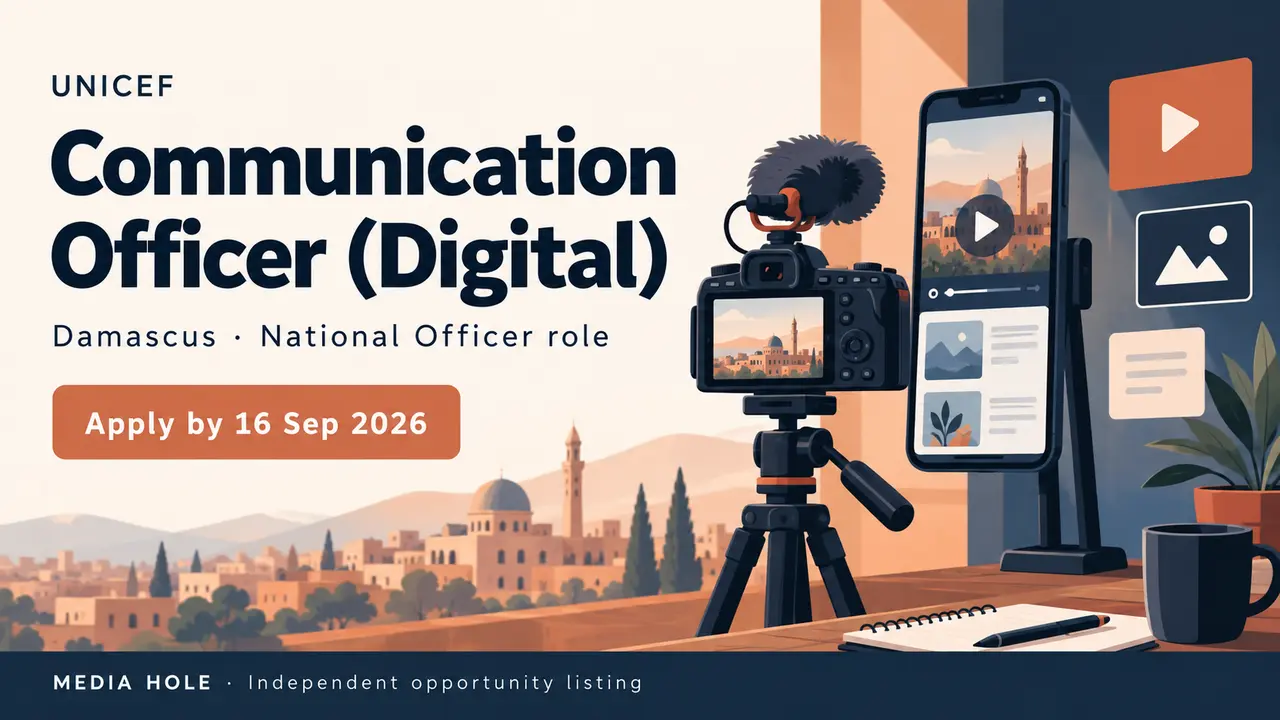 UNICEF Communication Officer (Digital) 2026 — Damascus, Syria