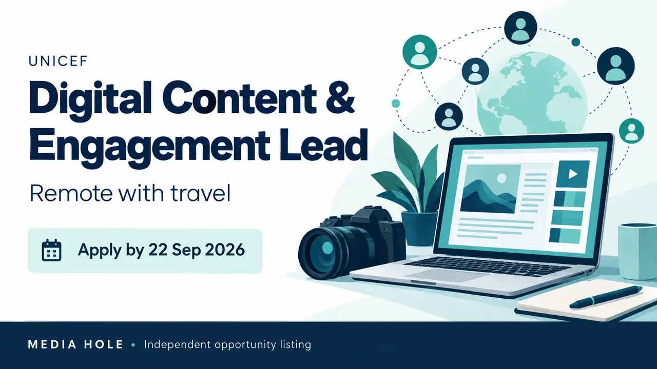 UNICEF Digital Content & Engagement Lead 2026 — Remote Consultancy